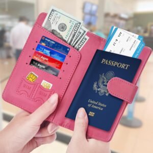 Herain Passport Holder for Travel Cruise Essentials, Passport Cover Wallet Case Women Men, RFID Passports Book Holders Travels Gifts Must Haves Accessories