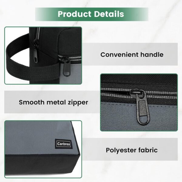 Travel Toiletry Bag - Small Toiletry Bag for Men Skincare Bag Doop Kit for Toiletries Accessories Gifts - Black - Image 4