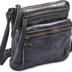 Wise Owl Accessories Small Crossbody Sling Bag Real Leather Purse for Women Crossover Trendy Shoulder Handbag