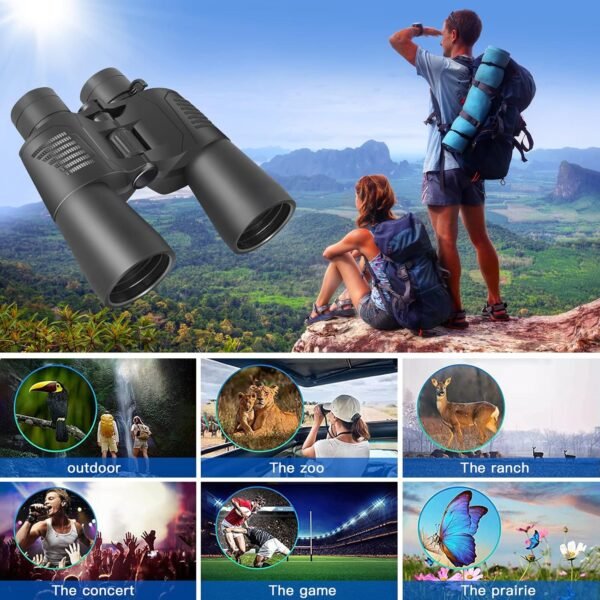 Zoom 10-24x50 Binoculars for Adults With Smartphone Adapter - Compact Waterproof for Bird Watching, Hunting, Travel, Football Games, Stargazing - Carrying Case and Strap Included - Image 7