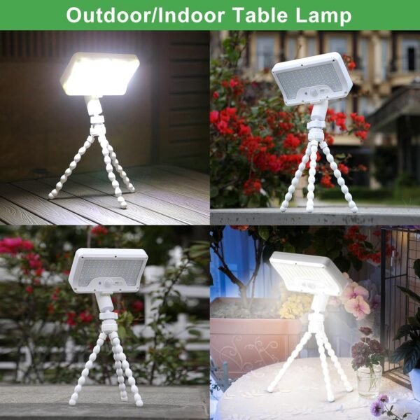 Tryme Solar Lights Outdoor with Motion Sensor, USB & Solar Powered, Adjustable Angle, 3 Modes, Octopus Stand, IP65 Waterproof Fence Lights for Garden, Gate (2 Pack) - Image 7
