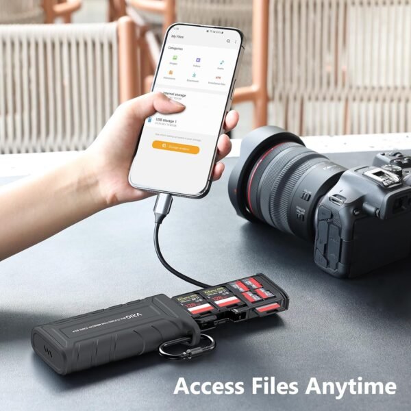 VRIG High-Speed SD Card Reader USB 3.1 Type-C SD/TF Card Carrying Case Holder for Cameras, Smartphones, Drones, Action Cameras - Image 6