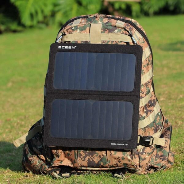 Solar Phone Charger for iPhone, ECEEN 13W Portable Solar Charger with Kickstand for iPhones, Smartphones, Tablets, GPS Units, Speakers, Gopro Cameras, and Other Devices Camping Gadgets Emergency Kit - Image 7