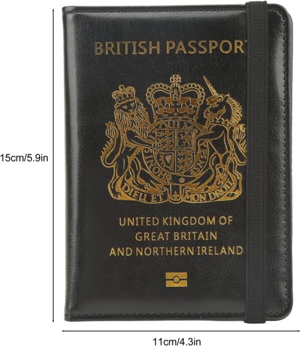 Britain Passport Cover Passport Holder Cover Leather Passport Holder UK Passport Cover for Passport, Business Cards, Credit Cards, Boarding Passes - Image 6