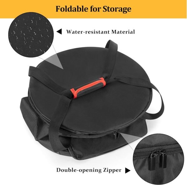 samdew Stove Carry Bag Compatible with Coleman 4-in-1 Portable Propane Camping Stove, Outdoor Grill Storage Case with Pockets for Grill Tools, for Camping, Tailgating, Grilling, Bag Only - Image 4