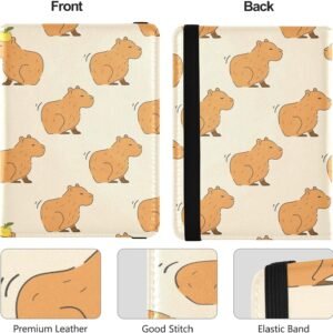 Passport Holder Cute Capybara Passport Cover for Women Men,Travel Document Organizer Holder Accessories Boy Girl t personalized Passport Wallet
