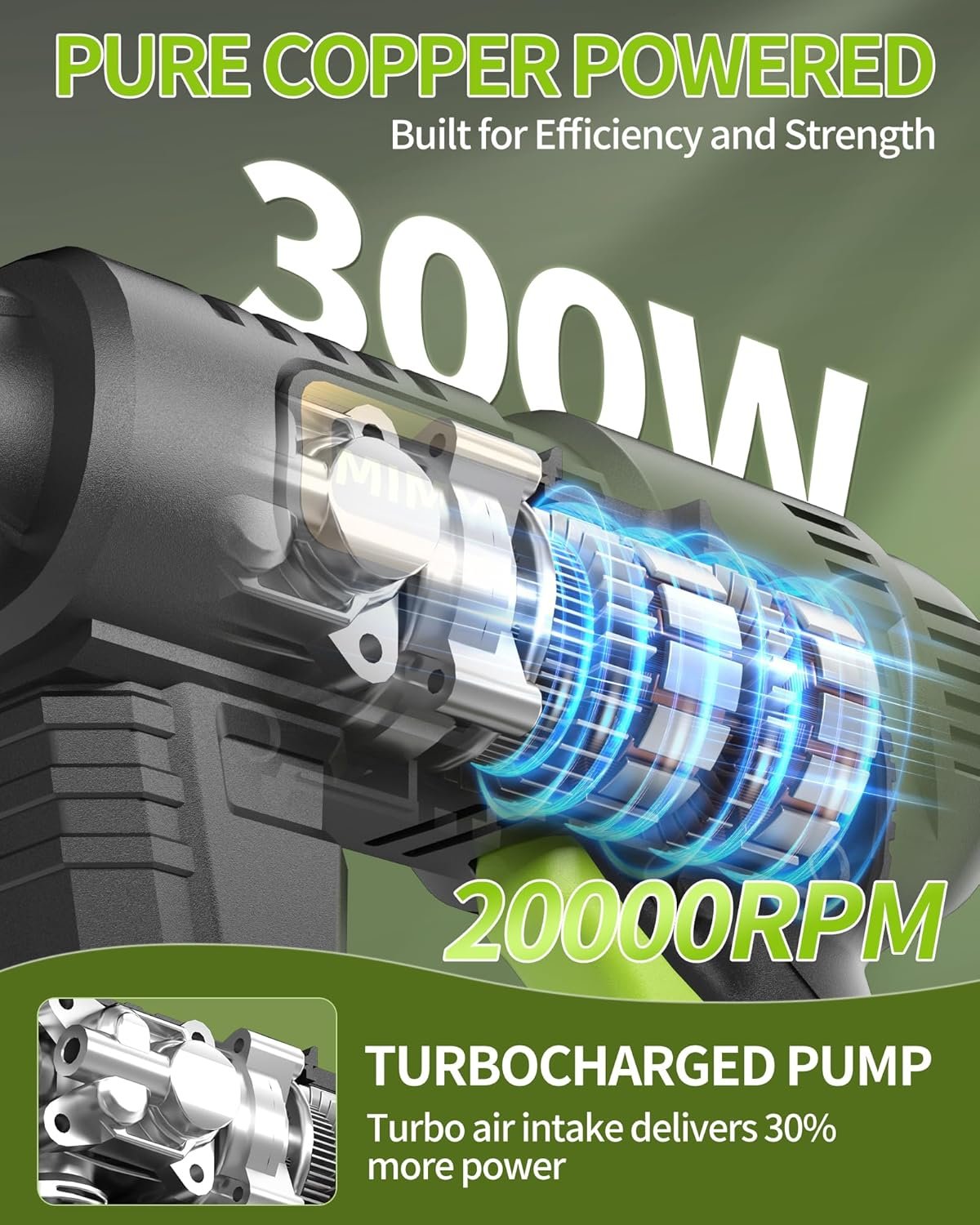 Cordless Pressure Washer Battery Powered; 990PSI Cordless Power Washer with 6-in-1 Nozzle, 23FT High-Elastic Hose, 21V Battery&Charger; Portable Handheld Pressure Washer Cleaner for Home, Car, Garden - Image 3