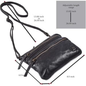 Wise Owl Accessories Small Crossbody Sling Bag Real Leather Purse for Women Crossover Trendy Shoulder Handbag