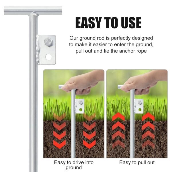Electric Fence Wire - Grounding Rod for Solar Powered Energizers, Alligator Clip Lead Wire for Electric Fence Chargers, Ideal for Generator Use - Image 4
