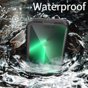 Nisso for iPhone 14 Pro Max Case Waterproof,Built-in 9H Tempered Glass Screen Protector [IP68 Underwater][14FT Military Dropproof][Real 360] Full Body Shockproof Phone Case 14 Pro Max