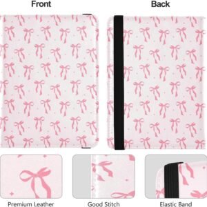 Pink Bow Passport Holder Passport Cover for Women Men,Travel Document Organizer Holder Accessories Boy Girl t personalized Passport Wallet