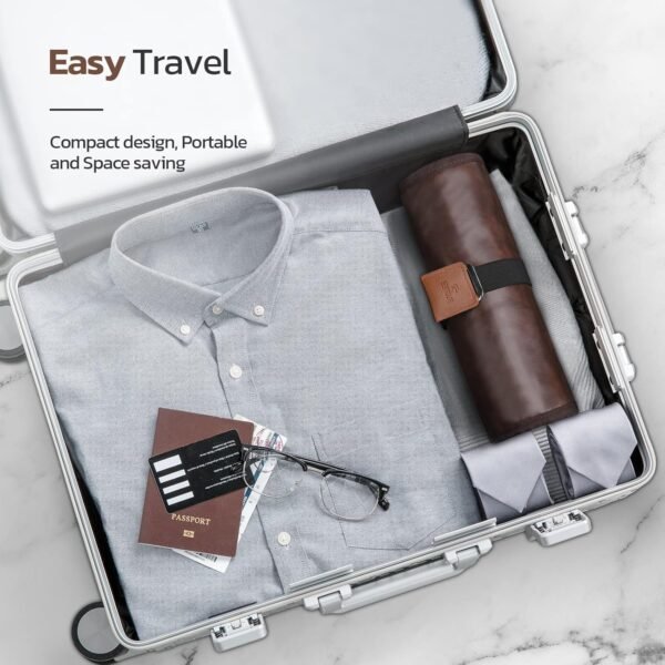 Toiletry Bag for Men, Travel Essentials Travel Toiletry Bag, Water-Resistant Compact Bathroom Roll Organizer for Hygiene, Shaving kit, Gifts for men - Image 5