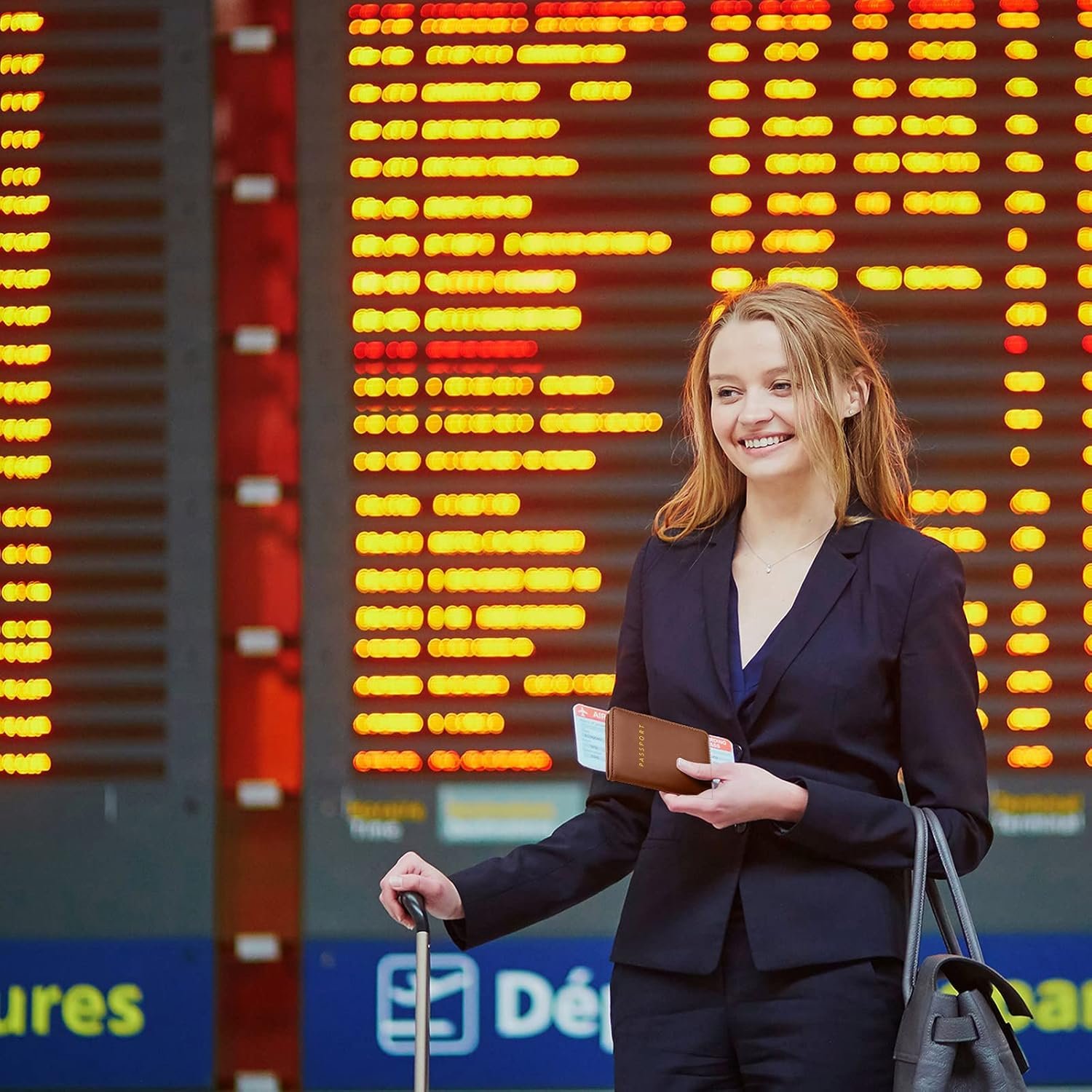 Weewooday Travel Wallet, Brown, Black, 4.33 x 5.51 inch - Image 6