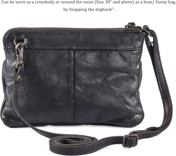 Wise Owl Accessories Small Crossbody Sling Bag Real Leather Purse for Women Crossover Trendy Shoulder Handbag - Image 5