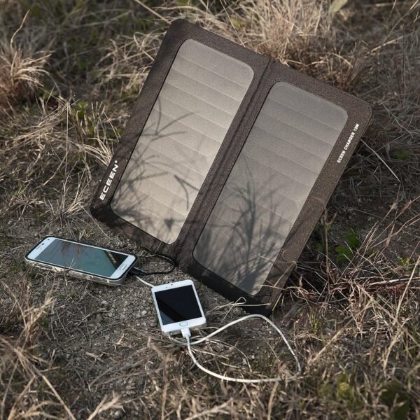 Solar Phone Charger for iPhone, ECEEN 13W Portable Solar Charger with Kickstand for iPhones, Smartphones, Tablets, GPS Units, Speakers, Gopro Cameras, and Other Devices Camping Gadgets Emergency Kit - Image 5